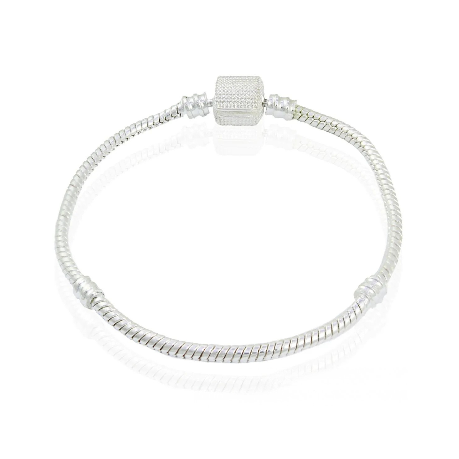 Pulseira Banho de Prata - Modelo Trabalhada
