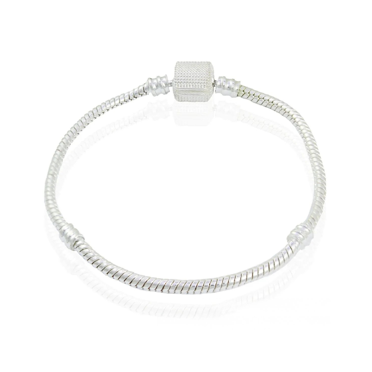 Pulseira Banho de Prata - Modelo Trabalhada