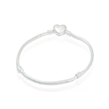Pulseira Banho de Prata - Coração Liso