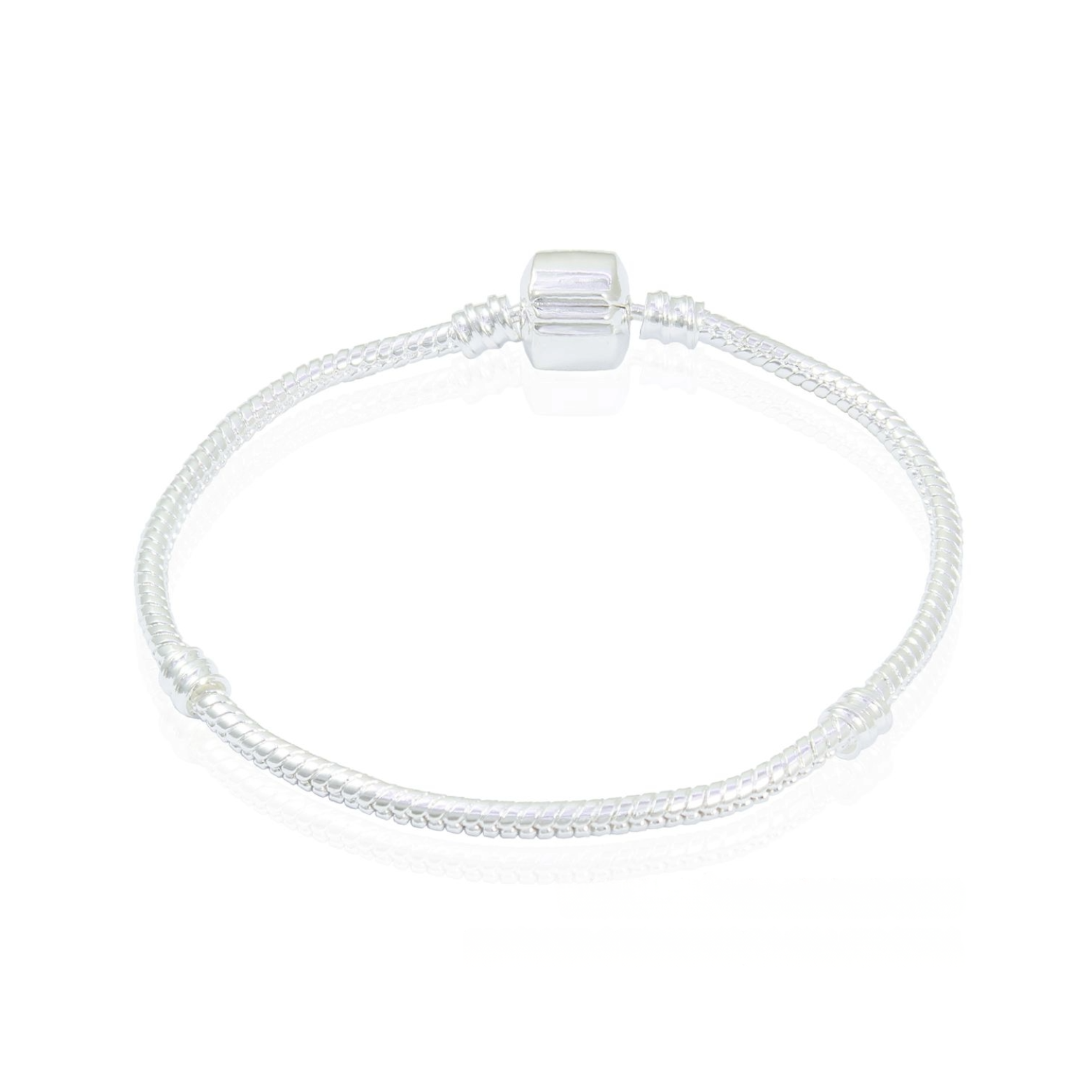 Pulseira Banho de Prata Fecho Tradicional