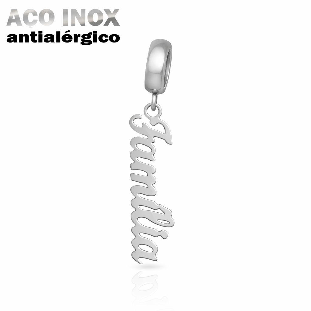 Berloque em Aço Inox Família