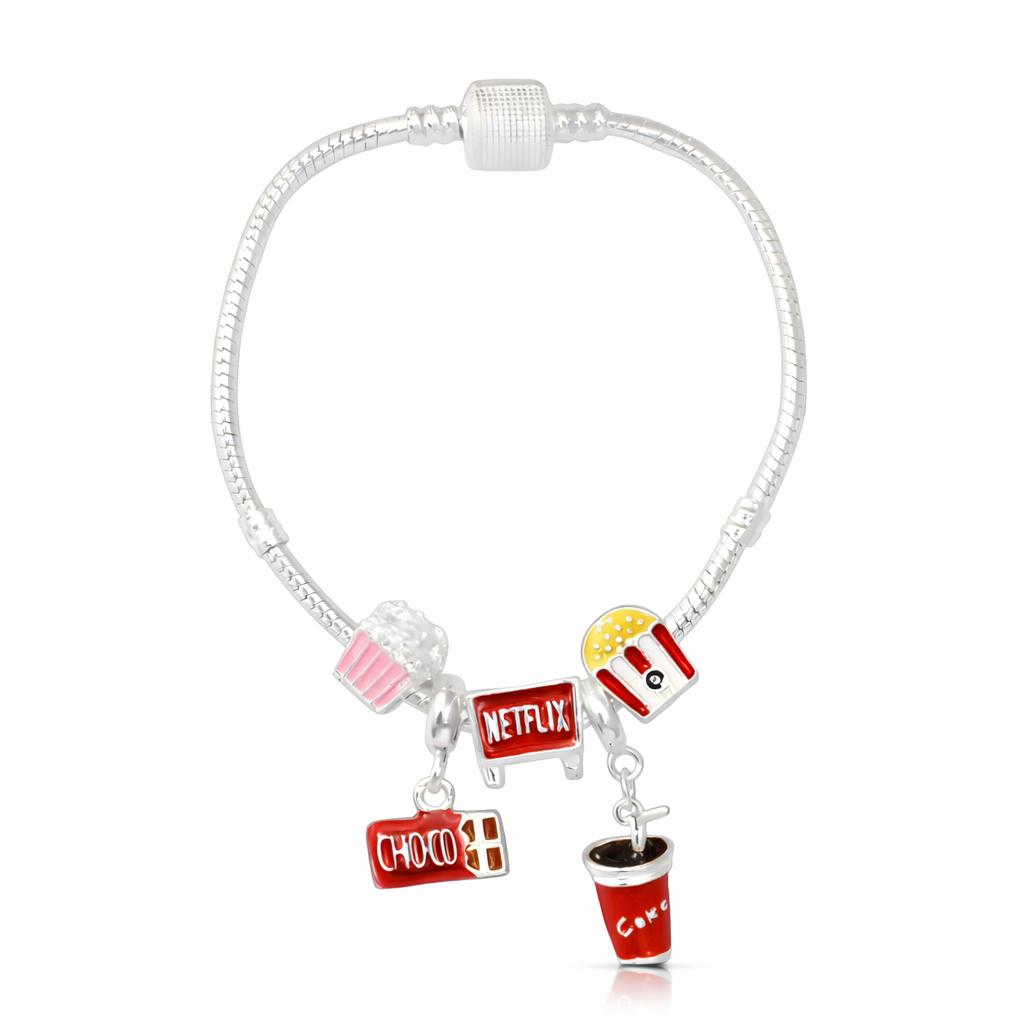 Pulseira I Love Netflix - Kit com até 5 Berloques (combo)